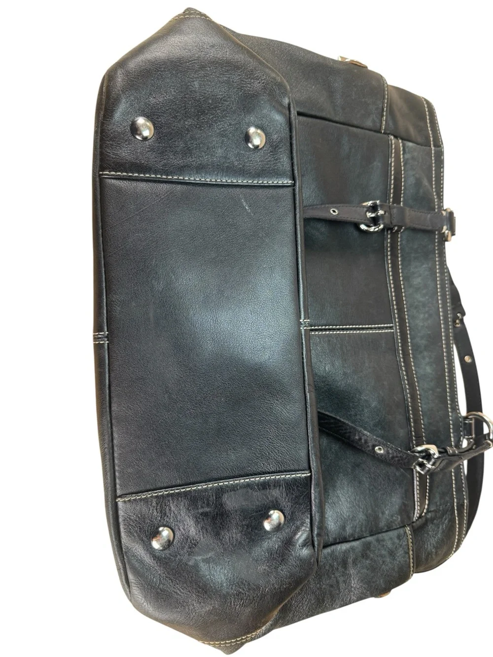 Coach Soho Pleated Gallery Large Tote Bag F14673 Black Leather Cute Shoulder Bag